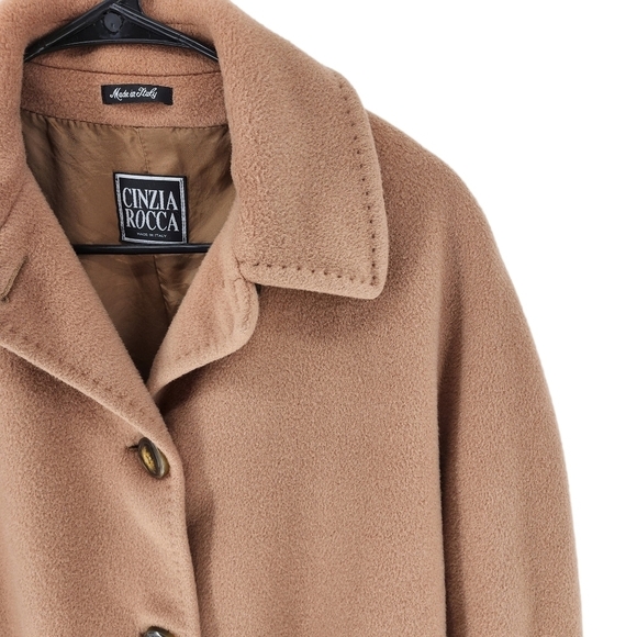 Cinzia Rocca Vintage Women's Wool Cashmere Blend Button Front Coat - 10 - Picture 2 of 8